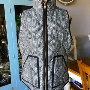 J.Crew Down Vest Women's Sz S Herringbone Quilted Puffer Vest